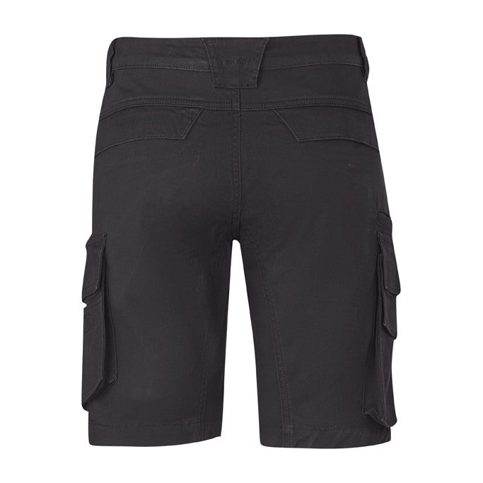 Syzmik Mens Streetworx Curved Cargo Short ZS360 in Charcoal, view 2