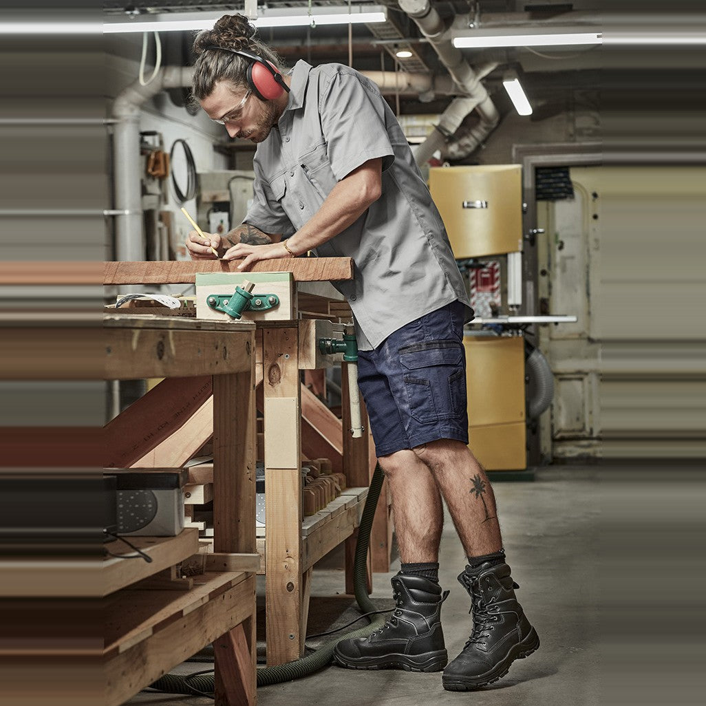 Syzmik Mens Streetworx Heritage Short ZS822, worn by model