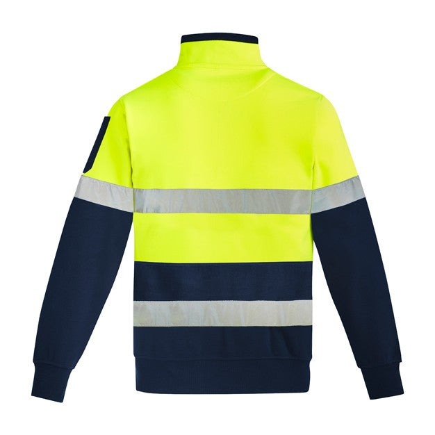 Syzmik Mens Hi Vis 1/4 Zip Pullover - Hoop Taped ZT566 in Yellow/Navy