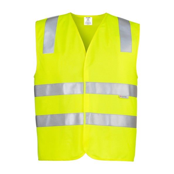 Syzmik Unisex Hi Vis Basic Vest ZV999, worn by model