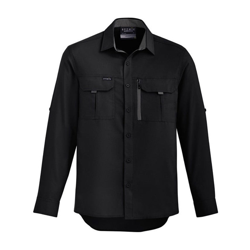 Syzmik Mens Outdoor L/S Shirt ZW460 in Black
