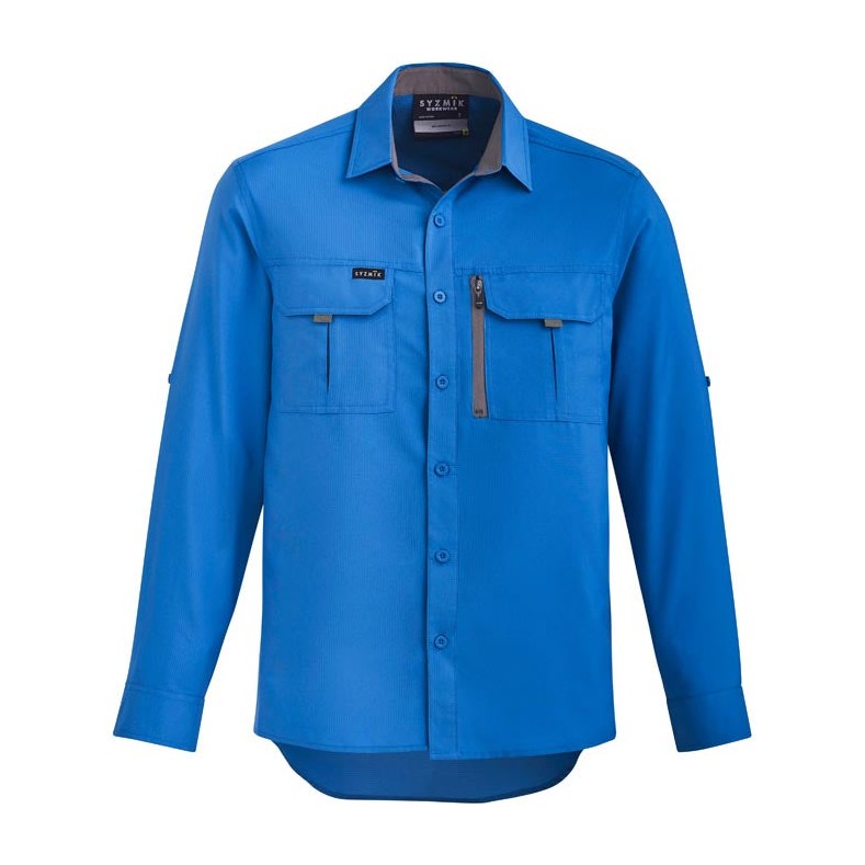 Syzmik Mens Outdoor L/S Shirt ZW460 in Cobalt