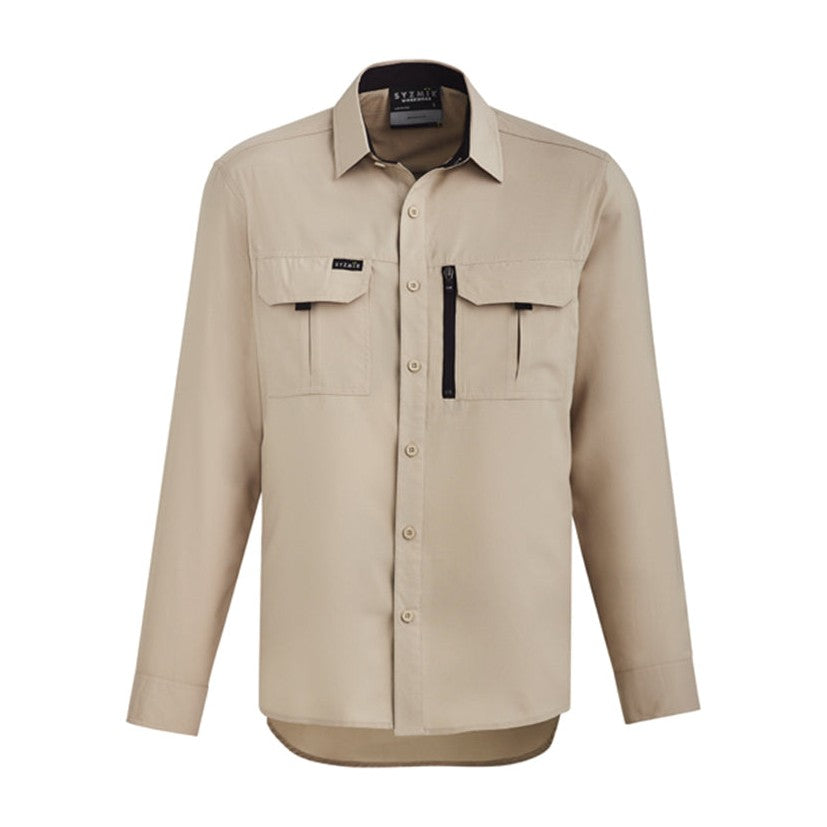 Syzmik Mens Outdoor L/S Shirt ZW460 in Sand