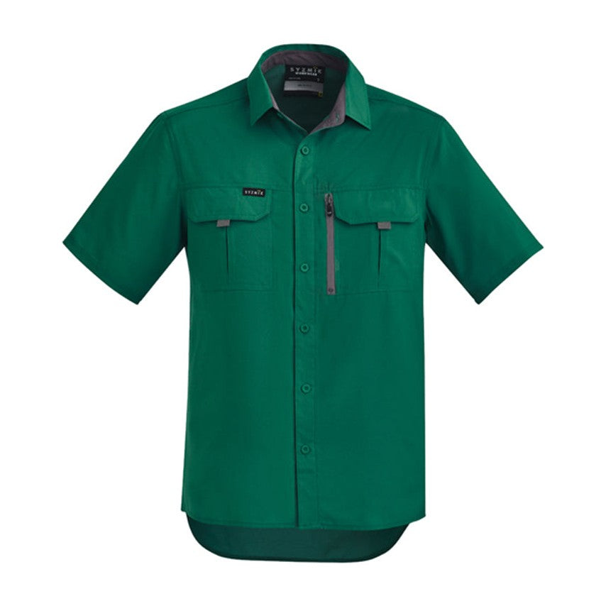 Syzmik Mens Outdoor S/S Shirt ZW465 in Green
