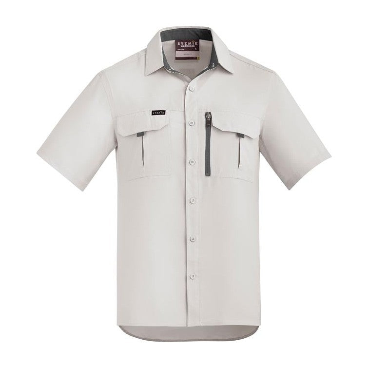 Syzmik Mens Outdoor S/S Shirt ZW465 in Natural
