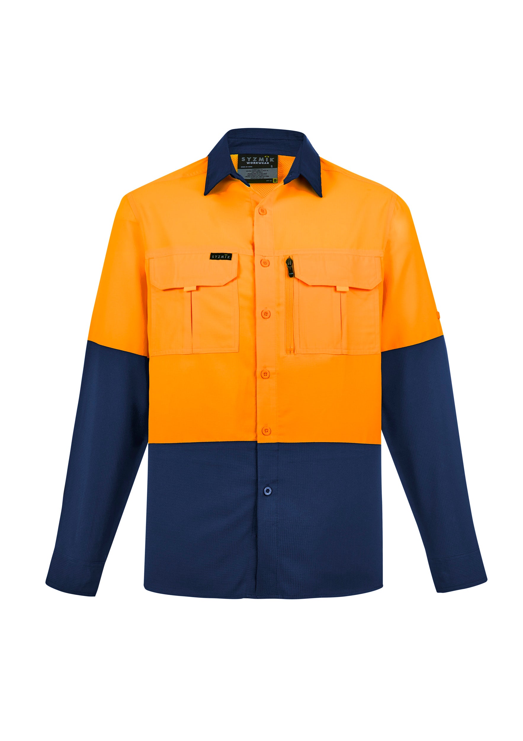 Syzmik Mens Hi Vis Outdoor Long Sleeve Shirt ZW468