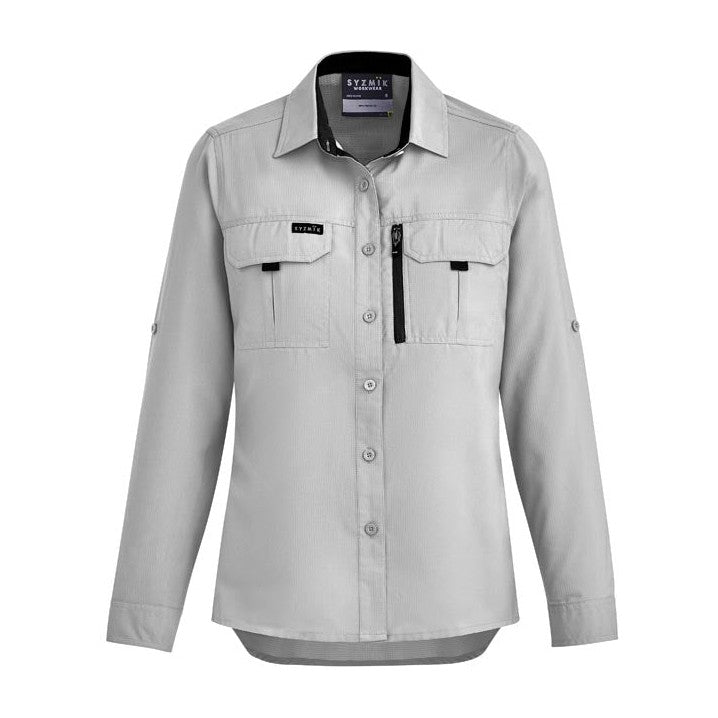 Syzmik Womens Outdoor Long Sleeve Shirt ZW760 in Stone