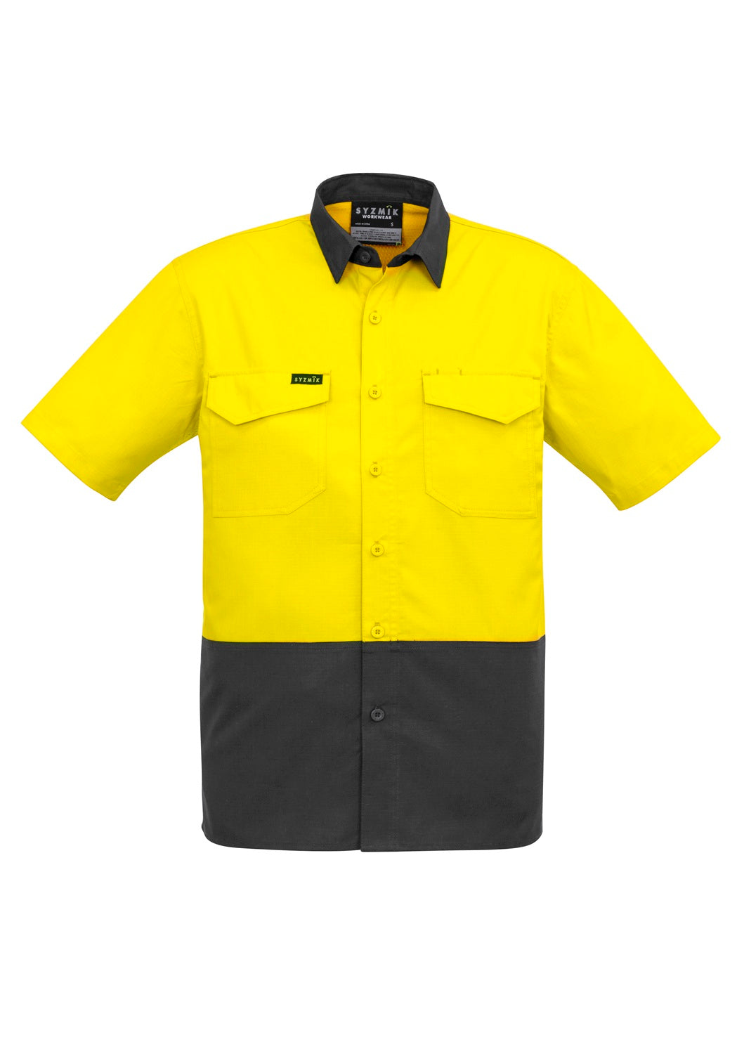 Syzmik Mens Rugged Cooling Hi Vis Short Sleeve Shirt ZW815 CLEARANCE