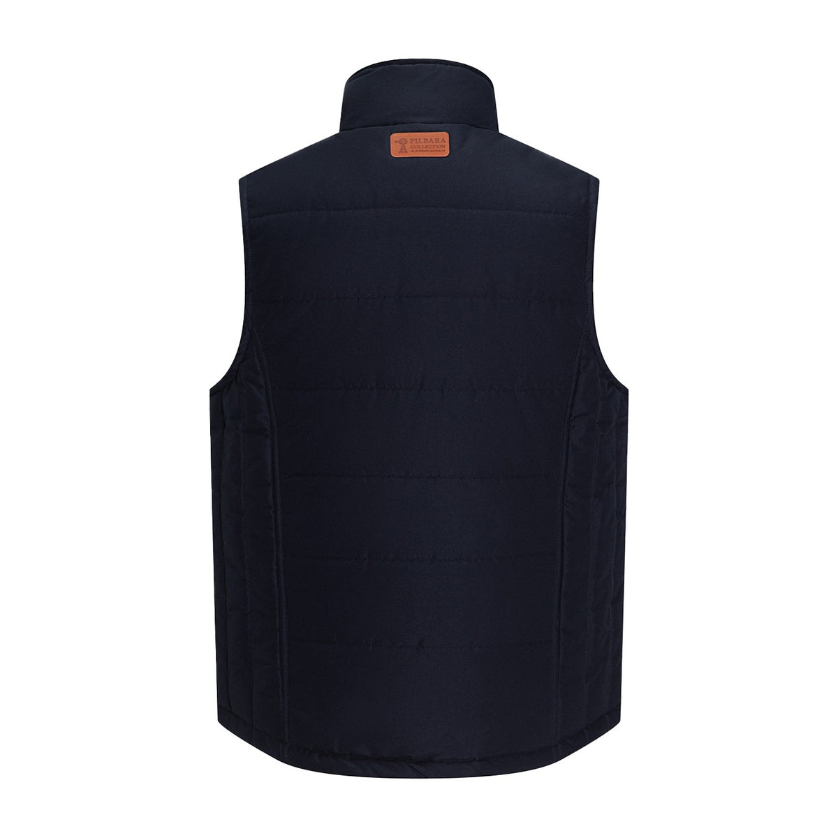 Pilbara Mens Vest RMPC053 in Ink Navy, back view