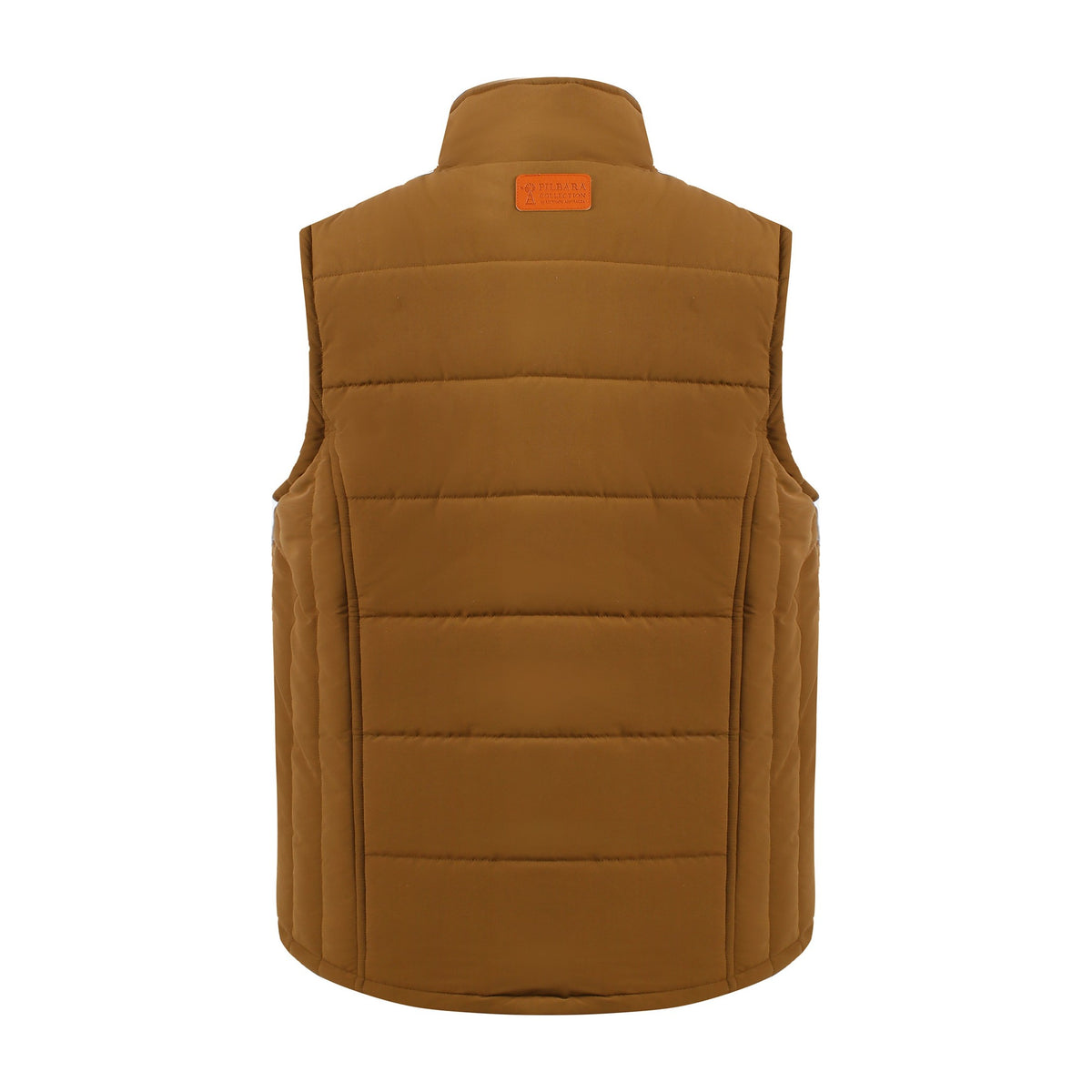 Pilbara Mens Vest RMPC053 in Whisky, back view