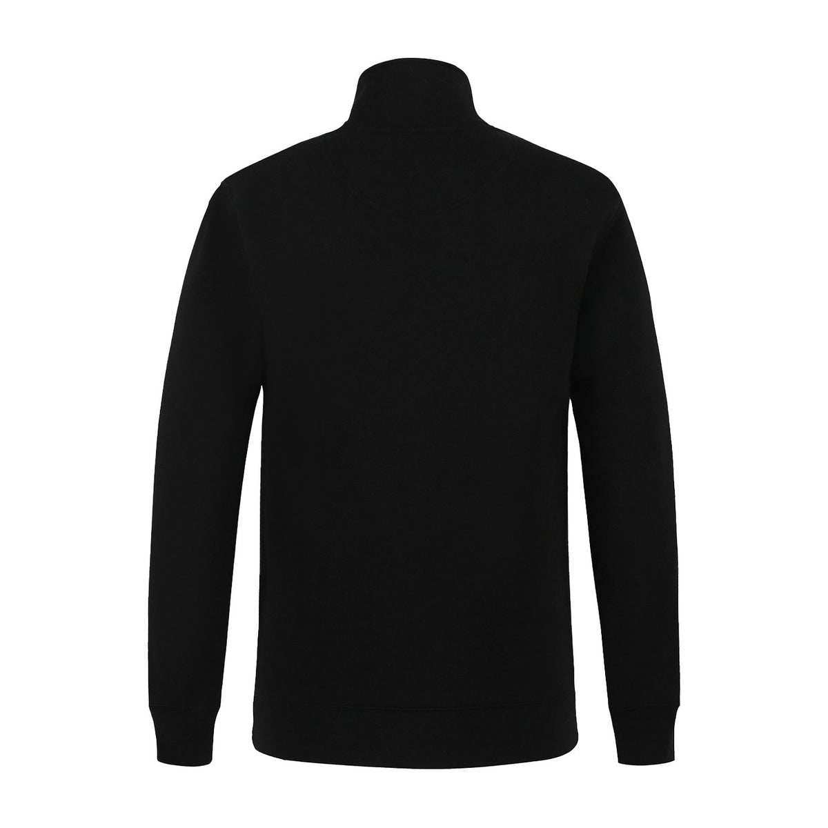 Pilbara Mens Zipper Closed Front Fleece Pullover RMPC045 in Black, back view
