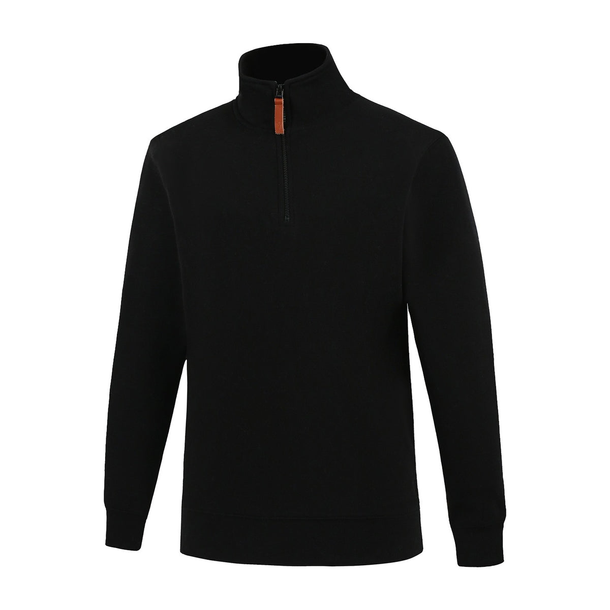 Pilbara Mens Zipper Closed Front Fleece Pullover RMPC045 in Black