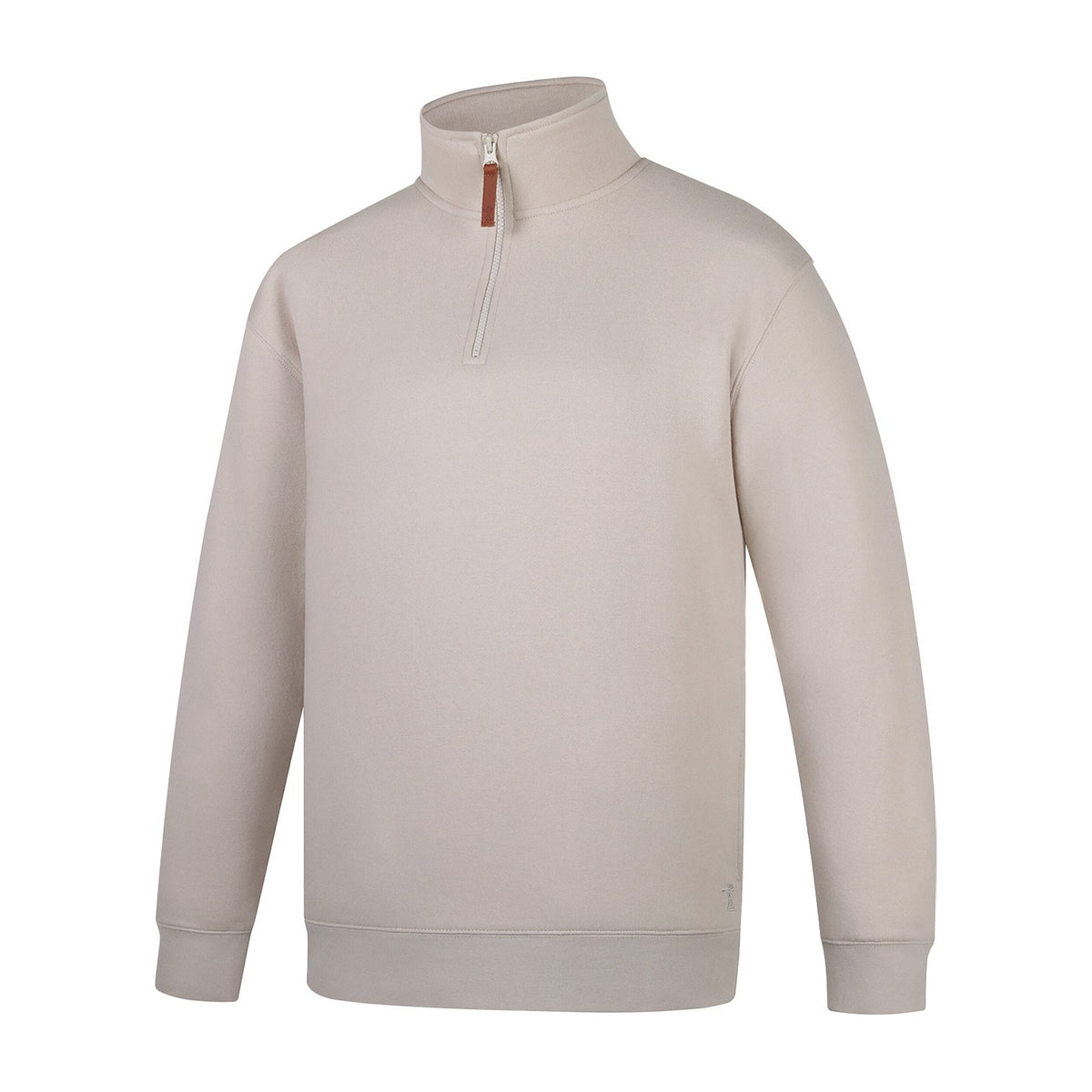Pilbara Mens Zipper Closed Front Fleece Pullover RMPC045 in Pumice Stone