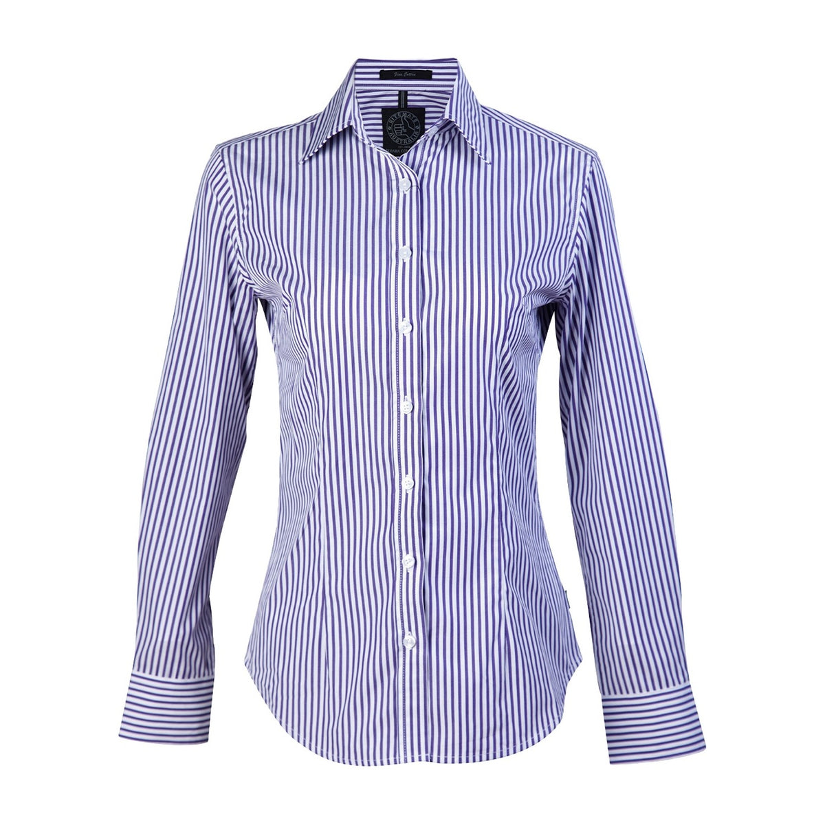 Pilbara Womens Long Sleeve Shirt RMPC013 in Purple/White Stripe