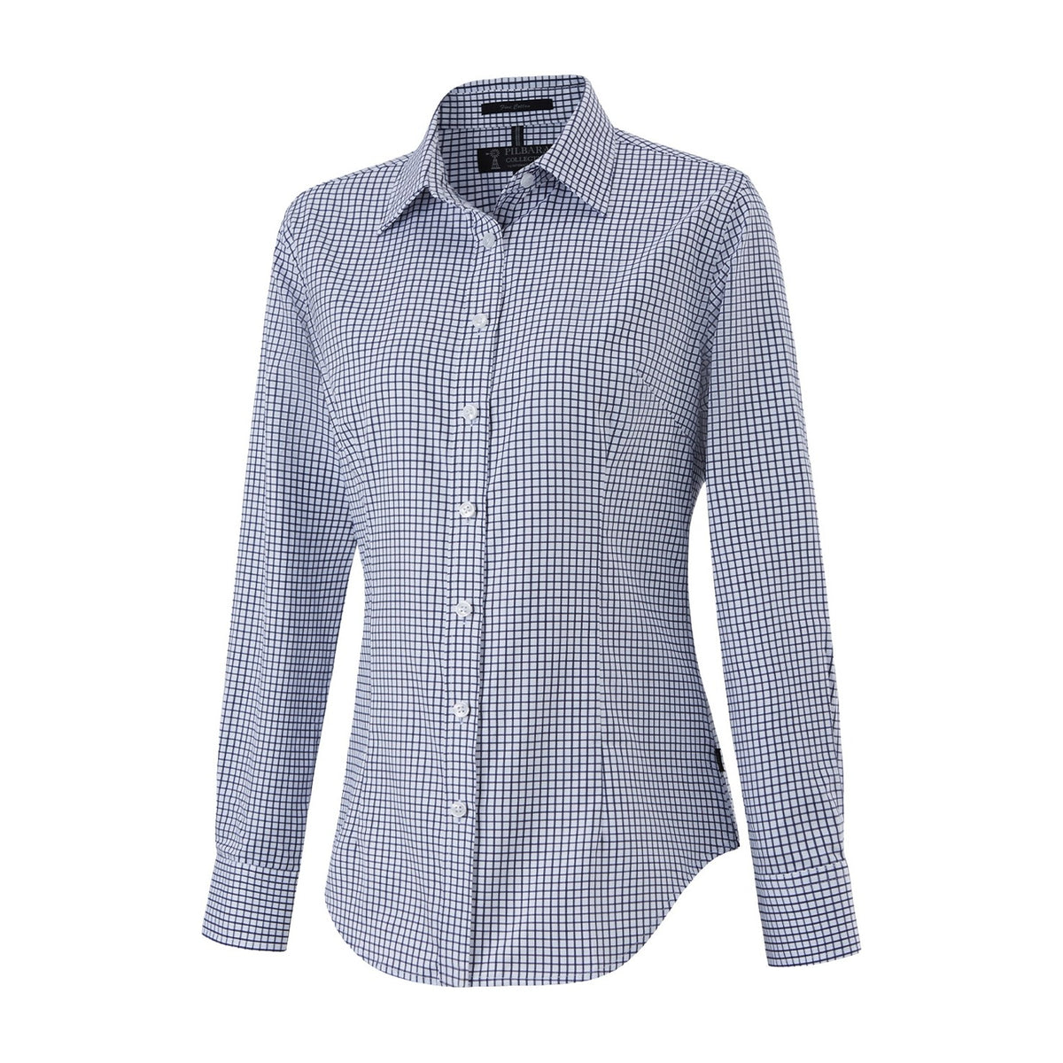 Pilbara Womens Long Sleeve Shirt RMPC115 in Navy/White