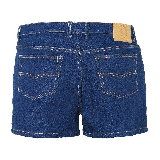 Ritemate Denim Trucker Shorts RM112TSD in Blue, back view