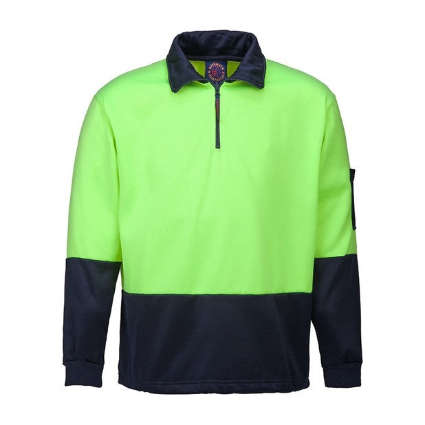 Ritemate Half Zip Fleece Pullover RM6012 in Yellow/Navy