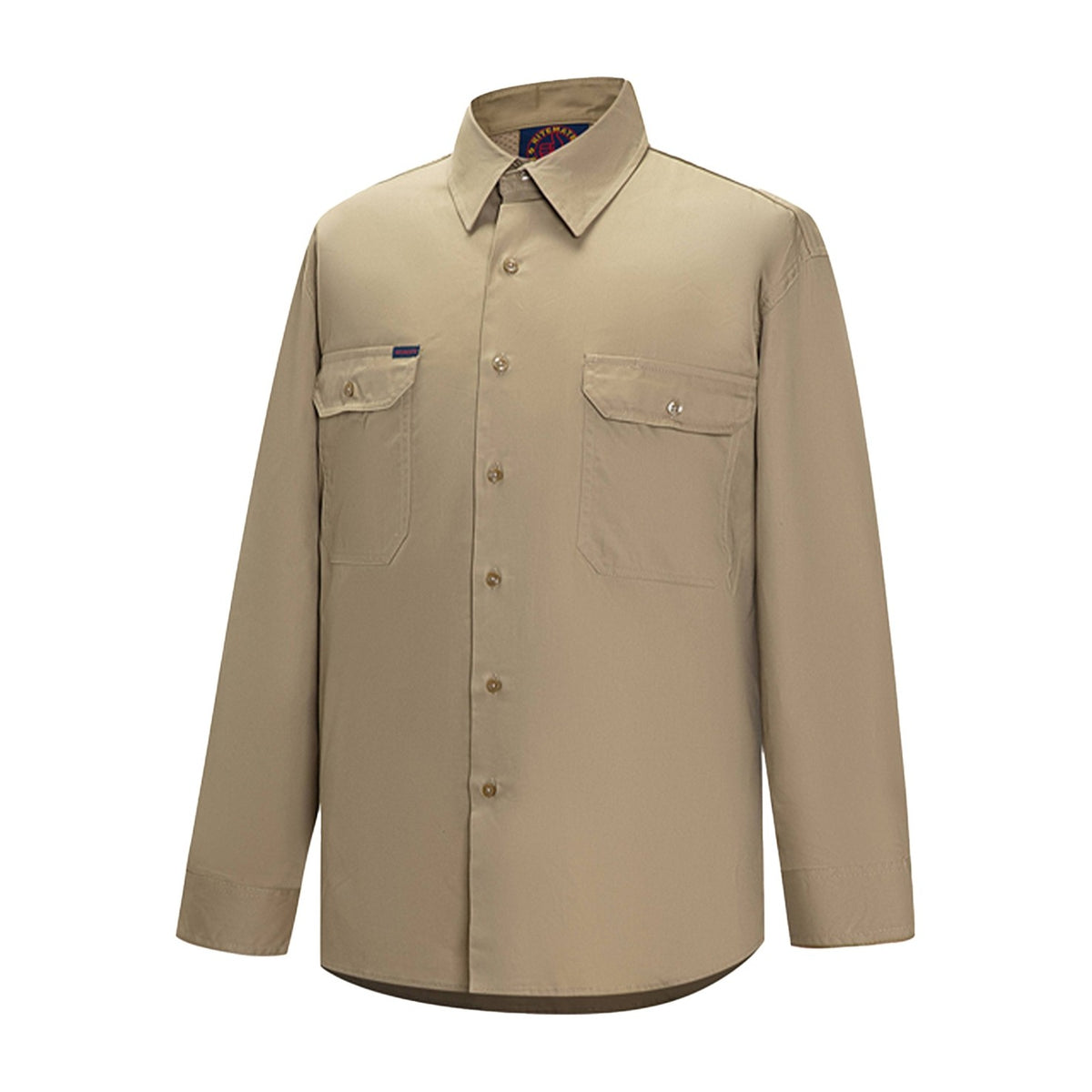 Ritemate Open Front Long Sleeve Shirt RM1000 in Khaki