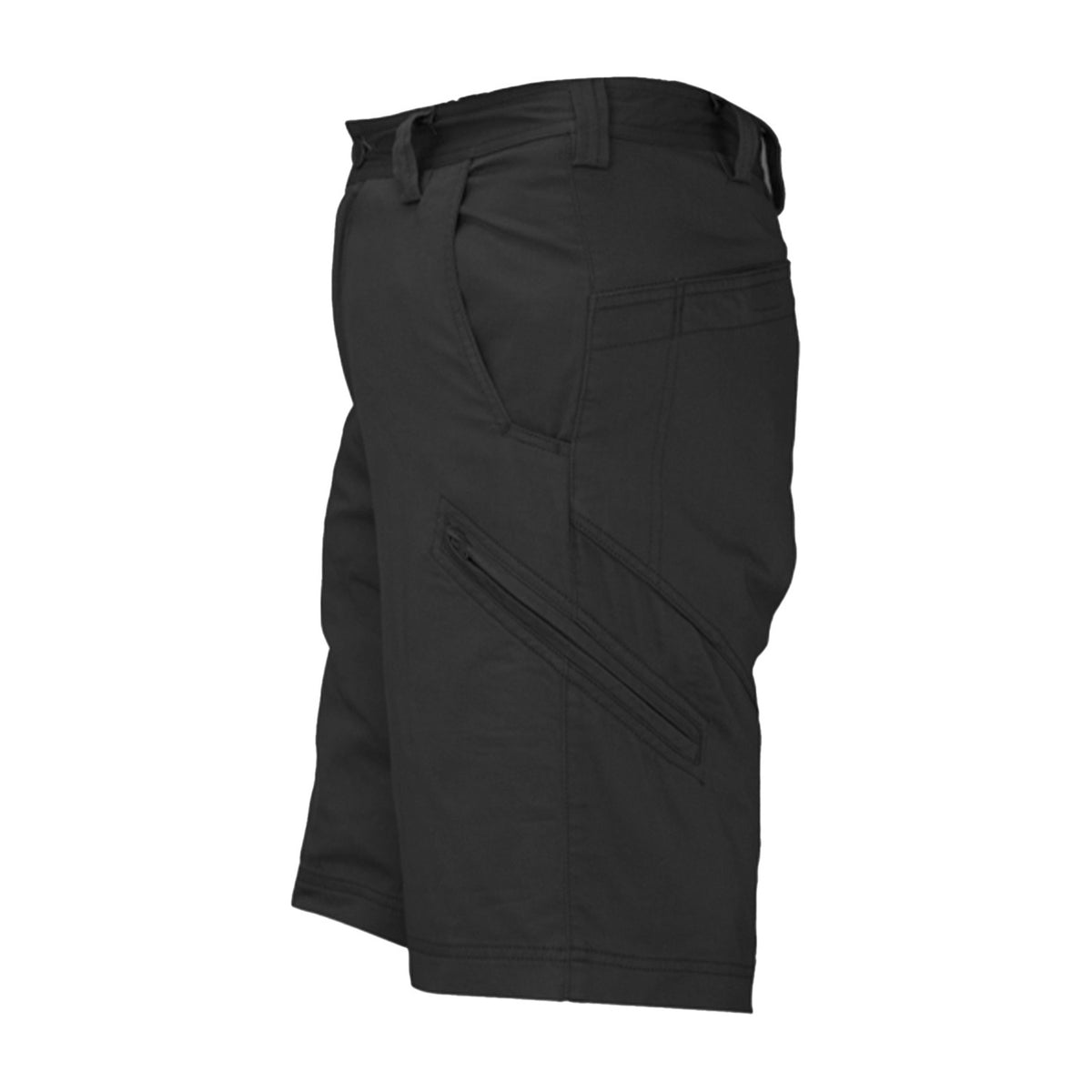 Ritemate Unisex Light Weight Cargo Short RM4040 in Black, left view