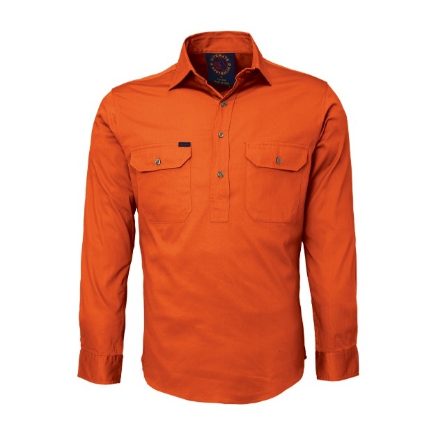 Ritemate Vented Closed Front Light Weight Shirt RM108VCF in Orange