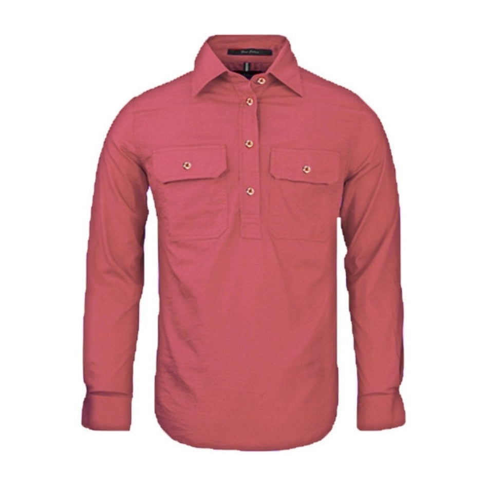 Pilbara Womens Closed Front Long Sleeve Shirt RM300CF in Canyon