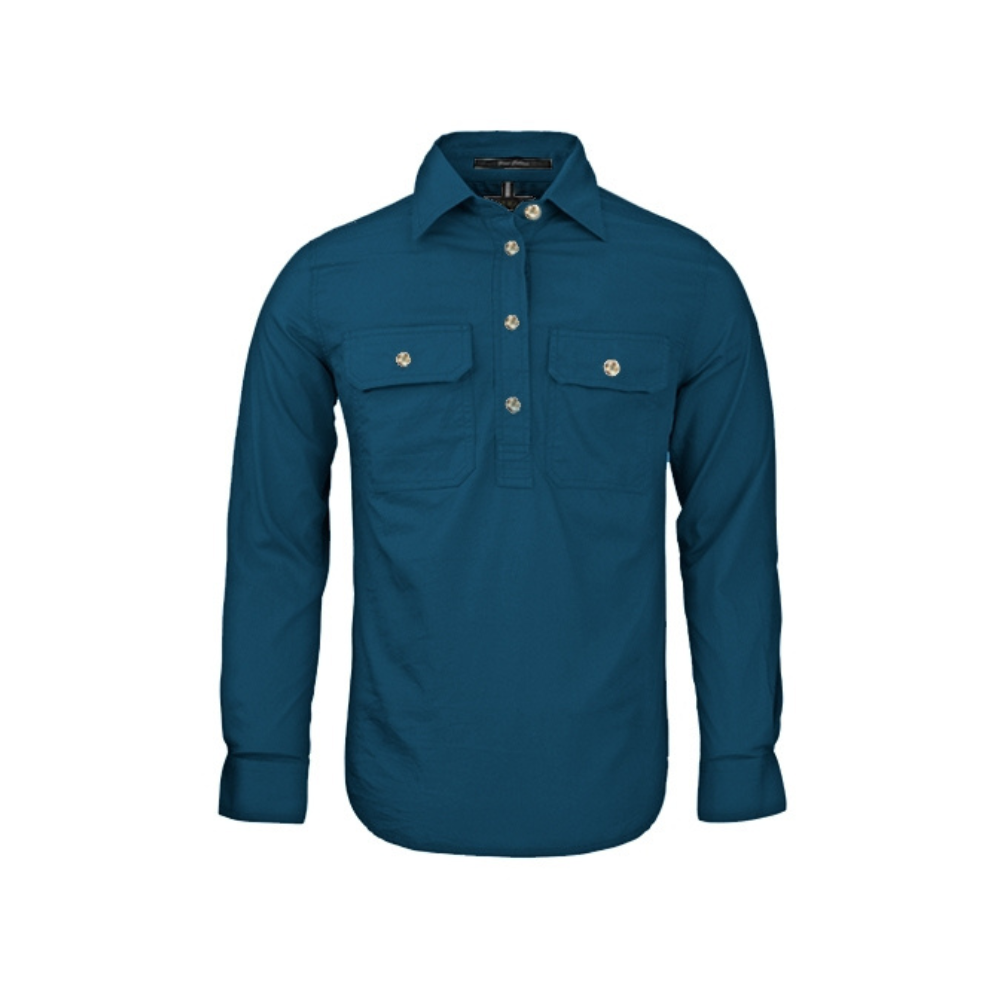 Ritemate Womens Pilbara Closed Front Long Sleeve Shirt RM300CF - Diesel