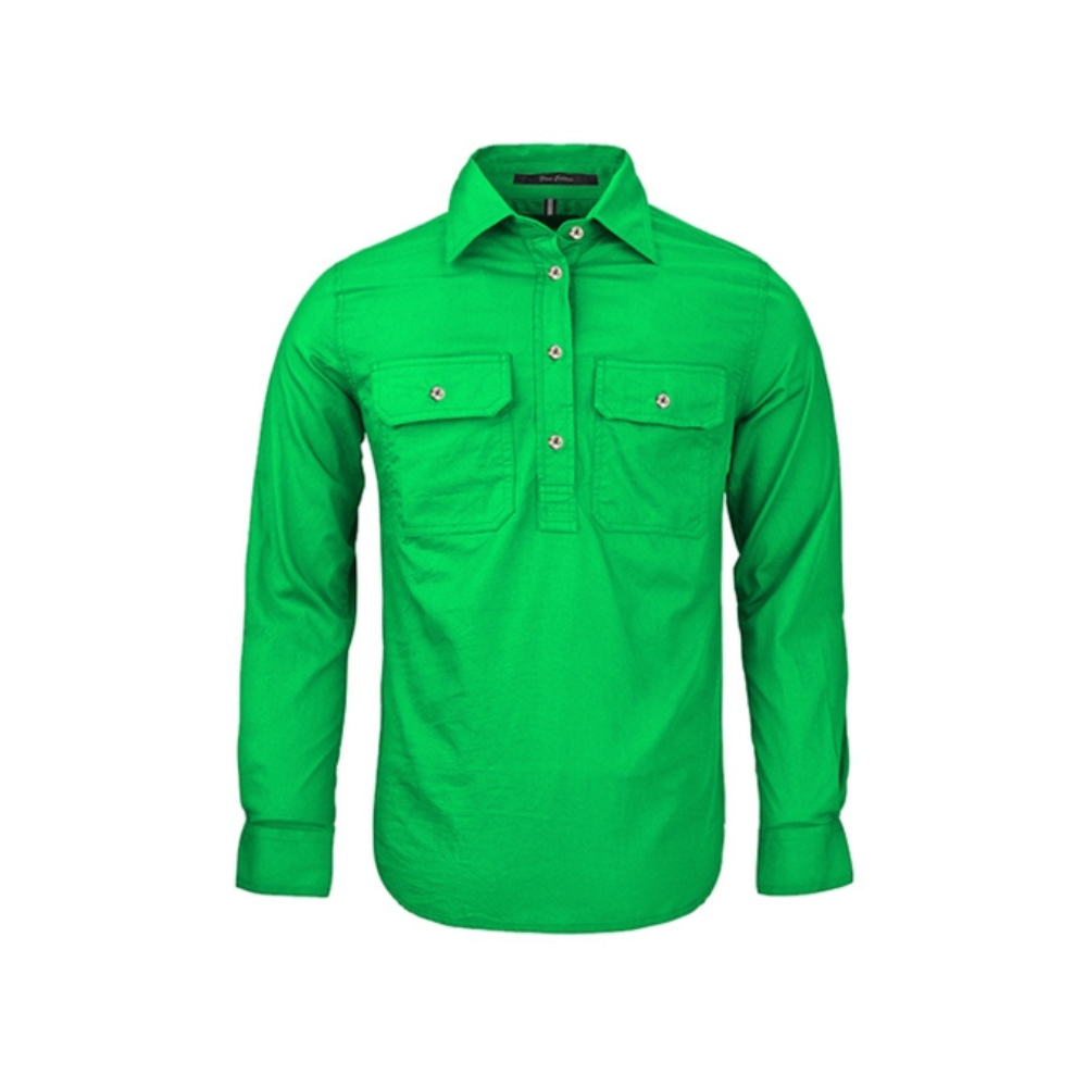 Ritemate Womens Pilbara Closed Front Long Sleeve Shirt RM300CF - Emerald