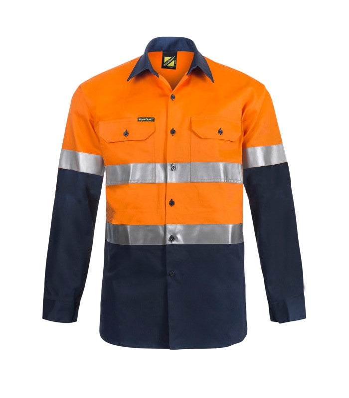 Workcraft Hi Vis Cotton Shirt with CSR Tape WS6030