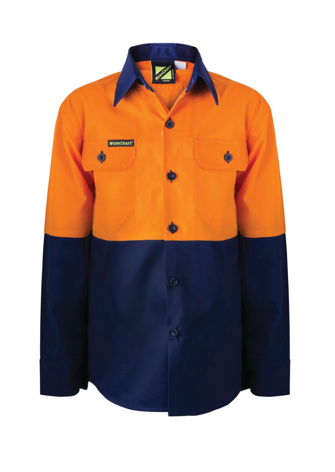 Workcraft Kids Hi Vis Long Sleeve Shirt WSK127