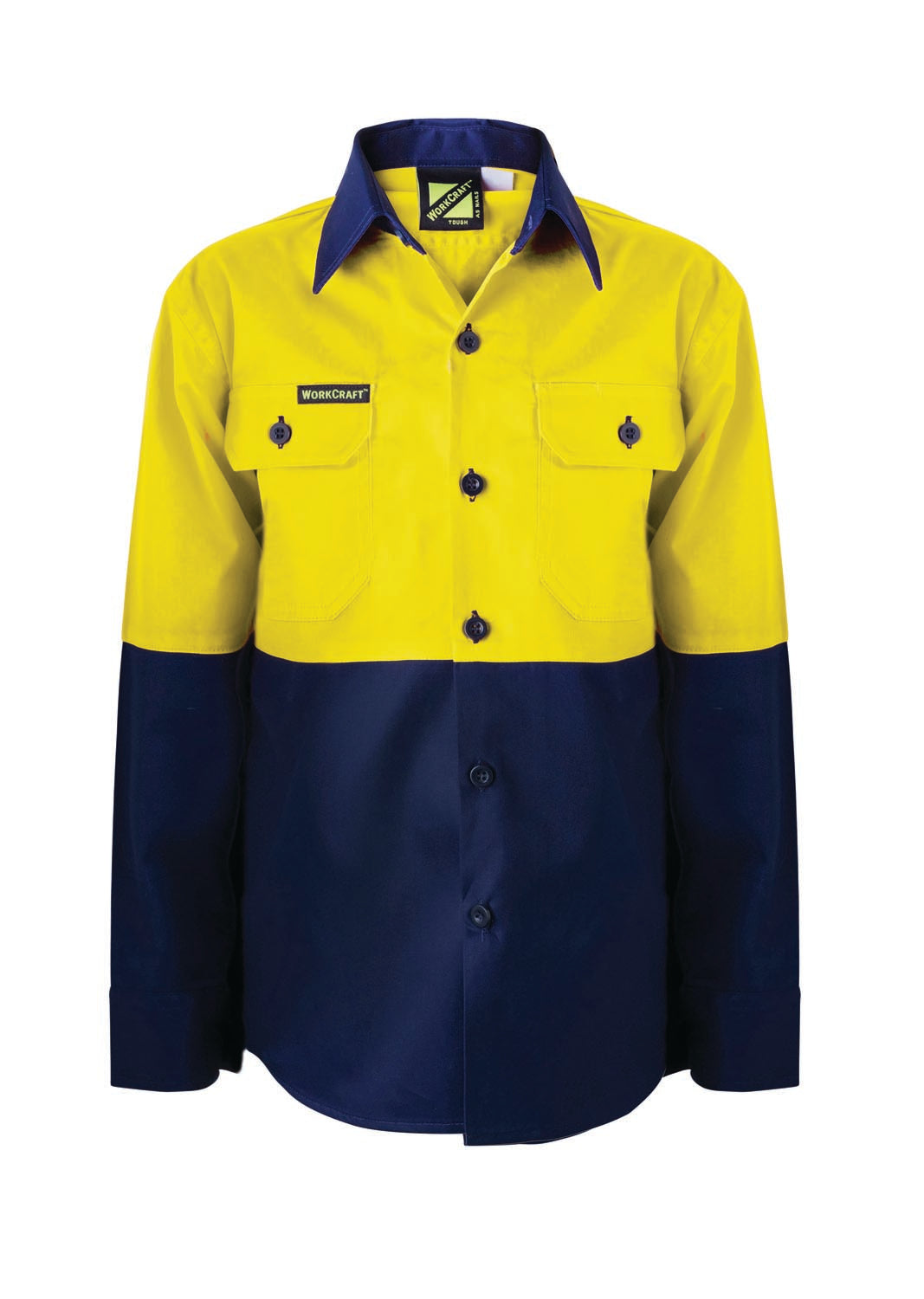 Workcraft Kids Hi Vis Long Sleeve Shirt WSK127