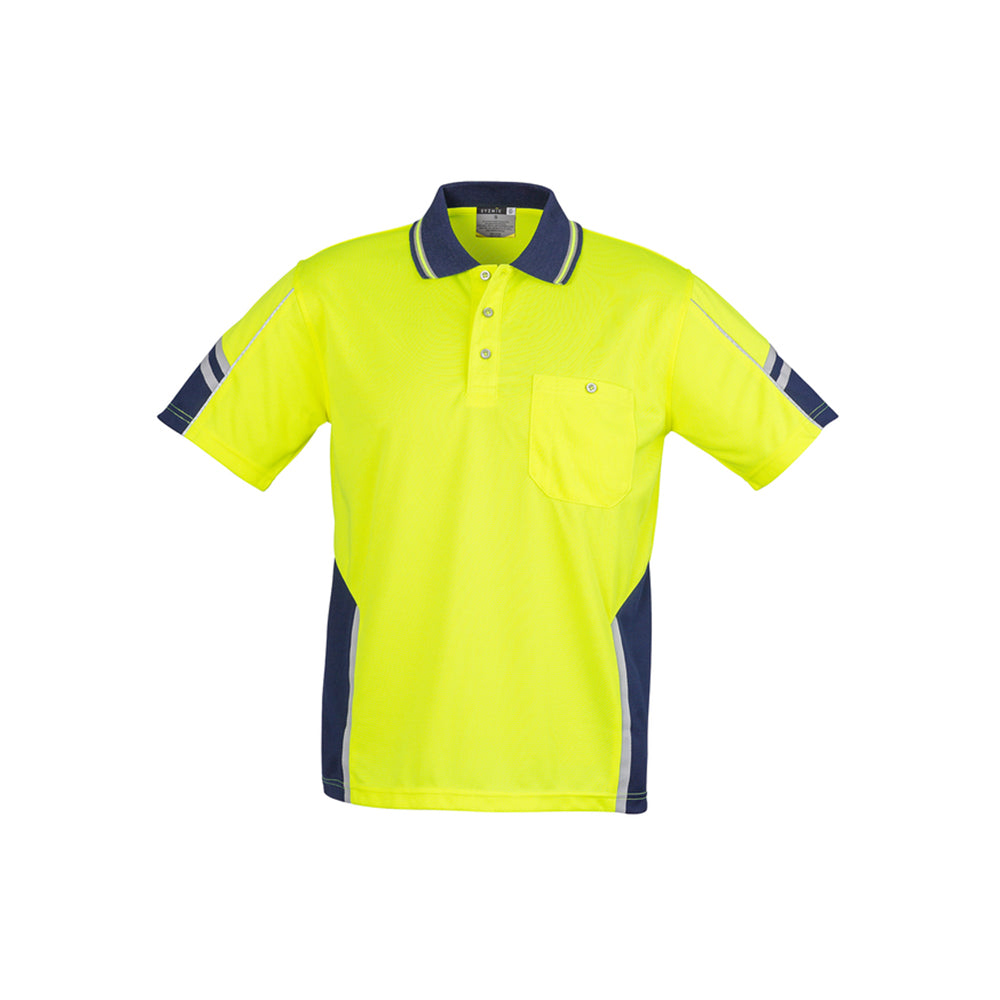 Syzmik Mens Hi Vis Squad S/S Polo ZH237 YELLOW CLEARANCE