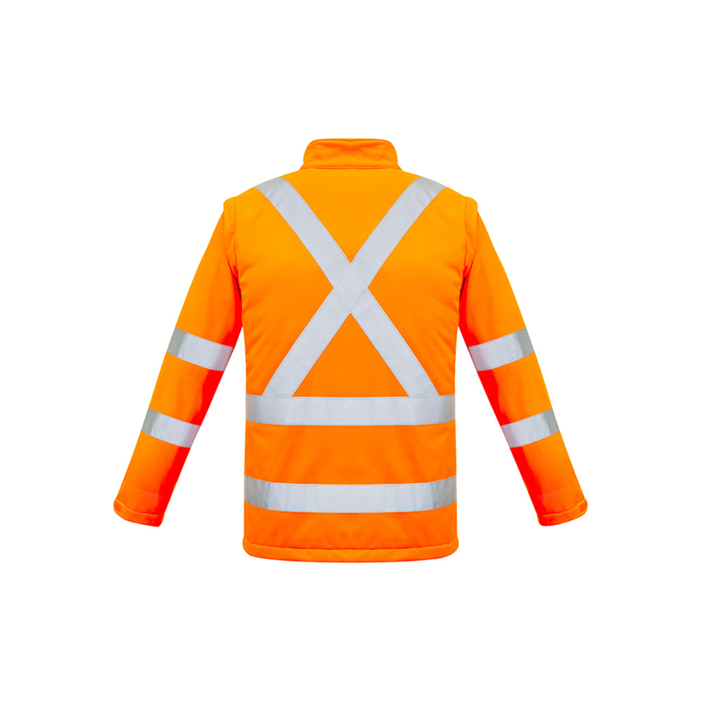 Syzmik Unisex Hi Vis 2 in 1 X Back Soft Shell Jacket ZJ680 CLEARANCE