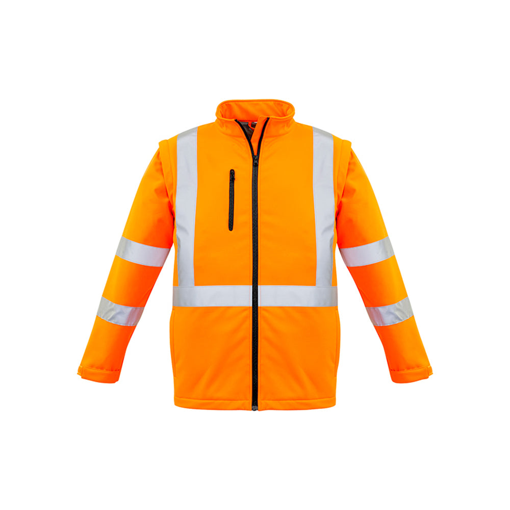 Syzmik Unisex Hi Vis 2 in 1 X Back Soft Shell Jacket ZJ680 CLEARANCE