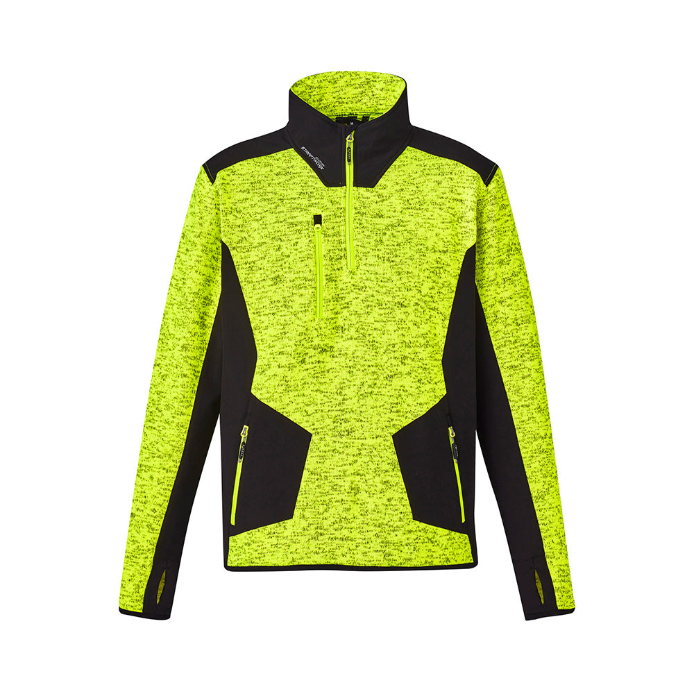Syzmik Unisex Streetworx Reinforced 1/4 Zip Pullover ZT380 YELLOW