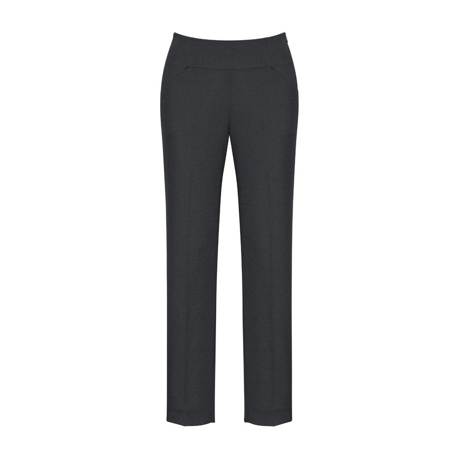 Biz Corporates Cool Stretch Womens Bandless Slim Leg Pant 10121 in Charcoal