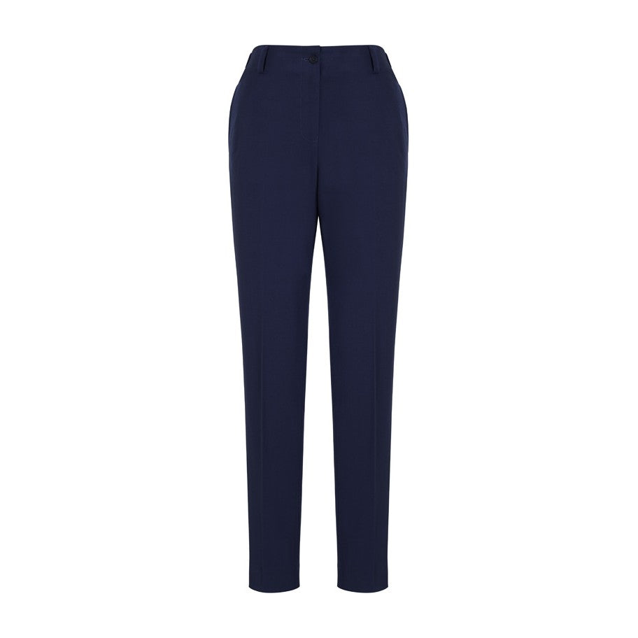 Biz Corporates Siena Womens Bandless Elastic Waist Pant 10722 in Marine