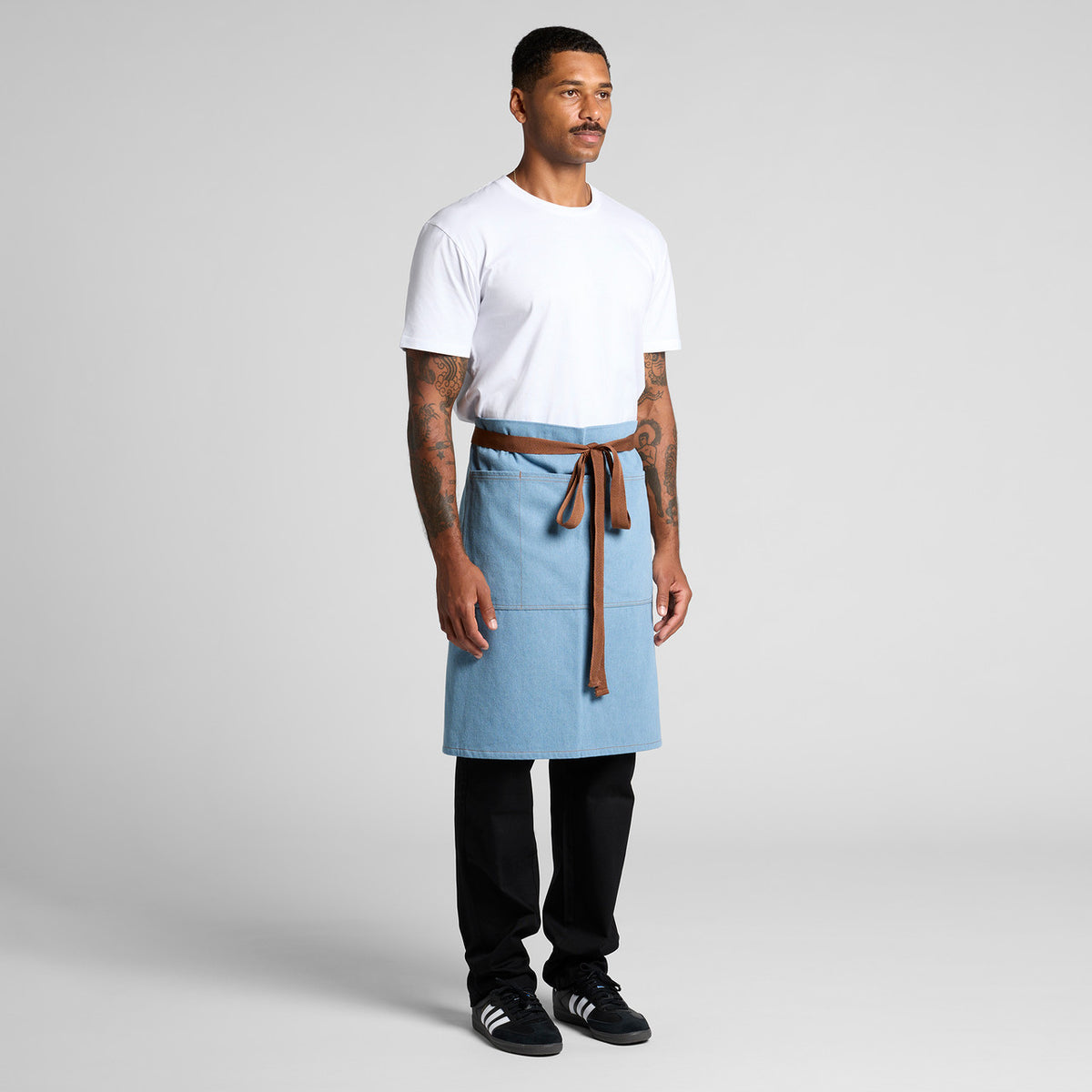 AS Colour Denim Half Apron 1085, turned view