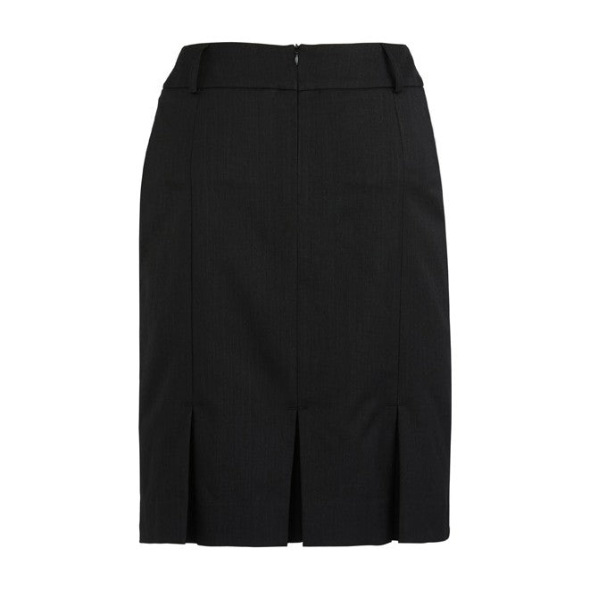 Biz Corporates Cool Stretch Womens Multi-Pleat Skirt 20115 in Black, view 2