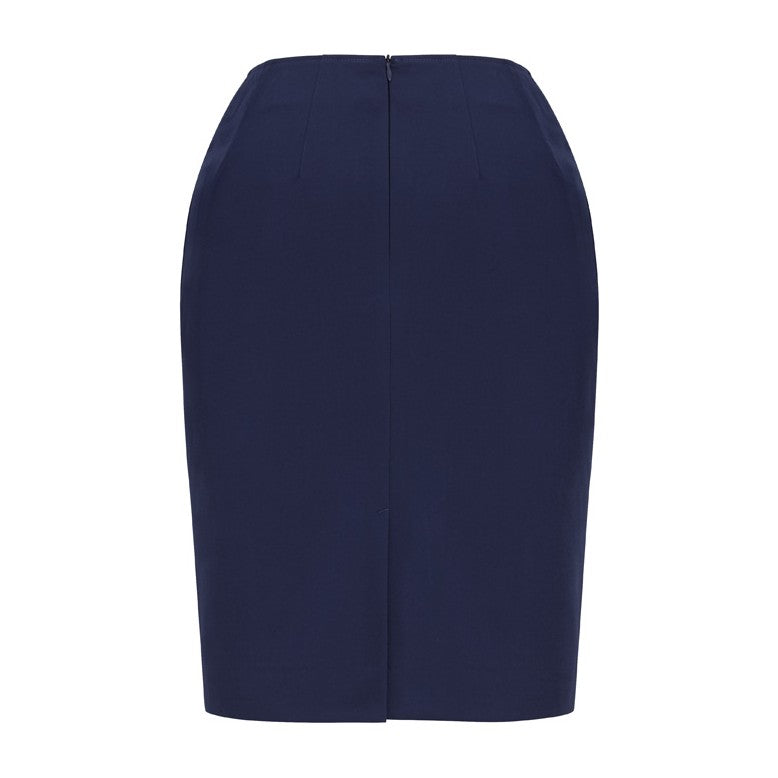 Biz Corporates Siena Womens Bandless Pencil Skirt 20717 in Marine, view 2