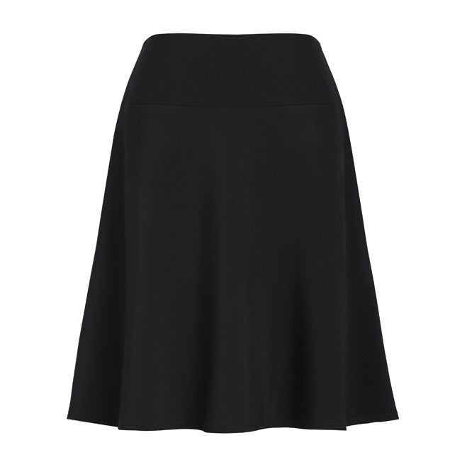 Biz Corporates Siena Womens Bandless Flared Skirt 20718 in Black