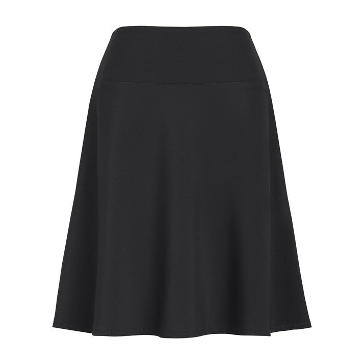 Biz Corporates Siena Womens Bandless Flared Skirt 20718, worn by model