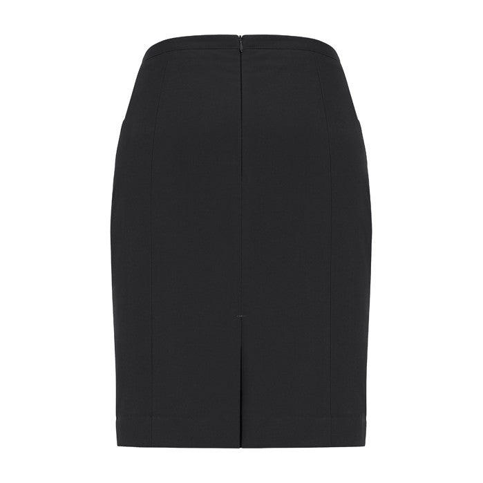 Biz Corporates Siena Womens Front Pleat Detail Straight Skirt 20720 in Slate