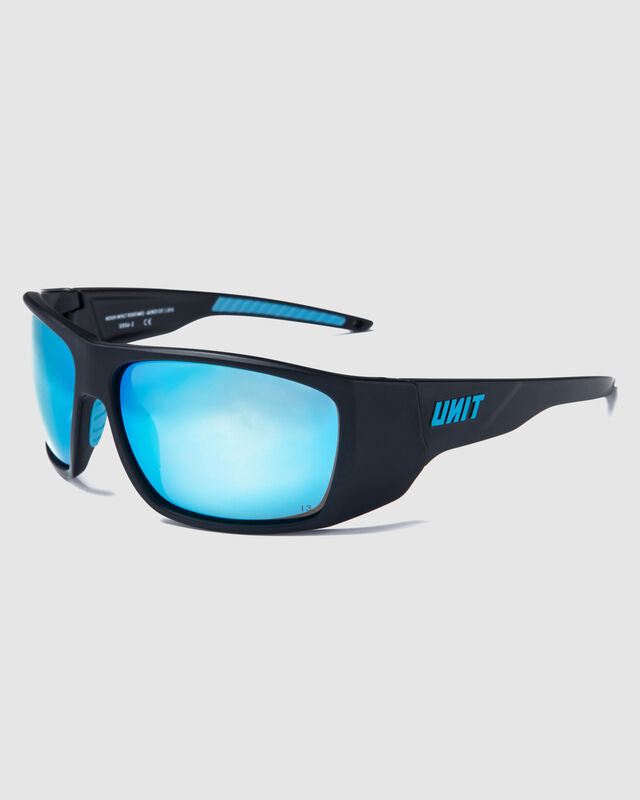 UNIT Combat Medium Impact Safety Sunglasses Blue