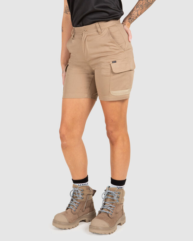 UNIT Staple Ladies Stretch Cargo Work Shorts