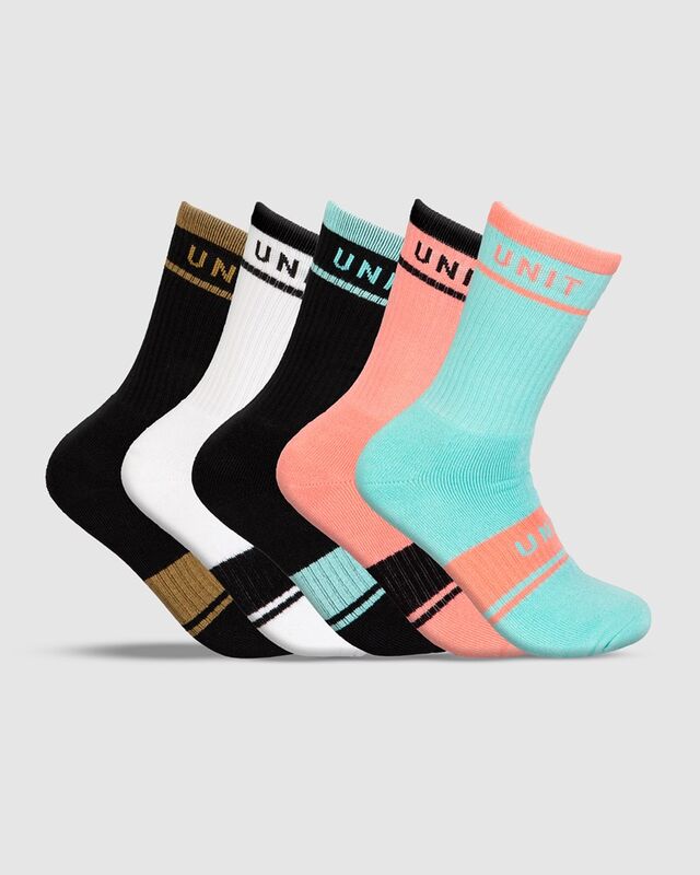 UNIT Equip Hi-Lux Ladies Bamboo Socks 5-pack