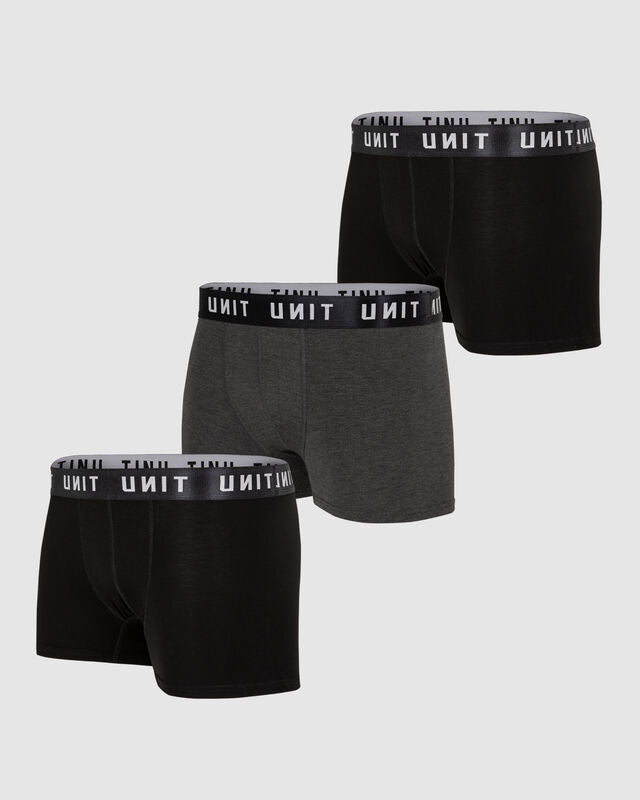 UNIT Mens Short Bamboo Trunks 3-pack