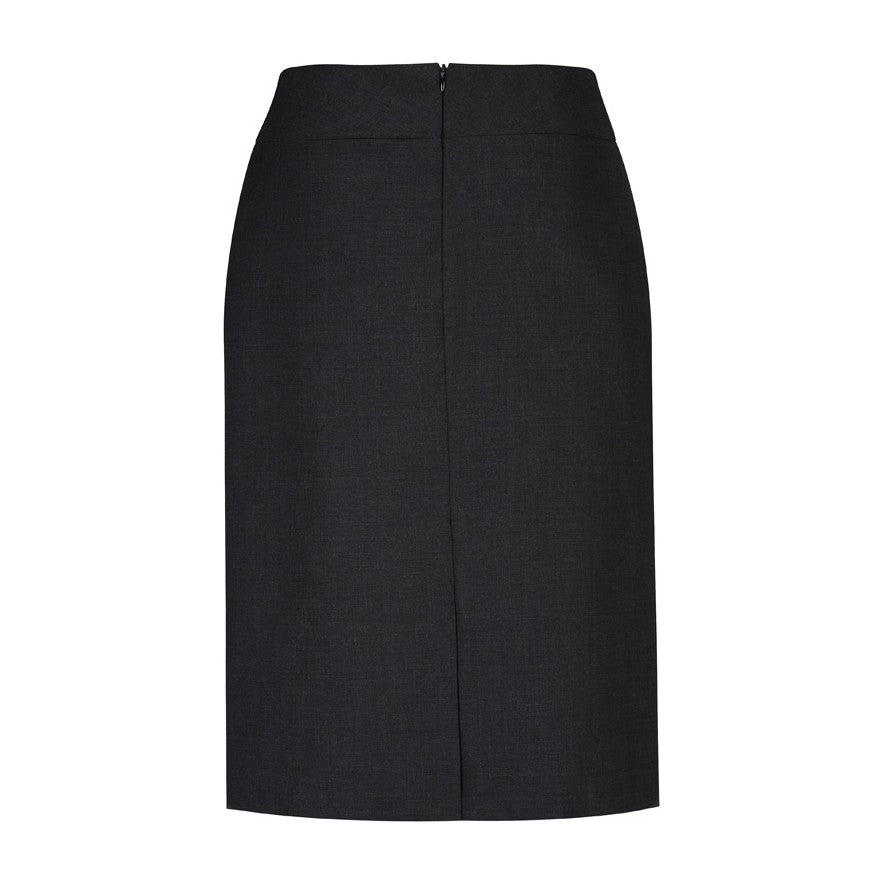 Biz Corporates Comfort Wool Stretch Womens Relaxed Fit Lined Skirt 24011 in Black, view 2