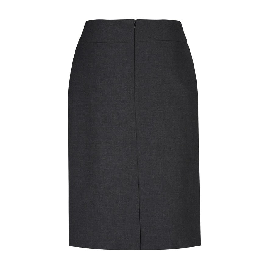 Biz Corporates Comfort Wool Stretch Womens Relaxed Fit Lined Skirt 24011 in Charcoal, view 2