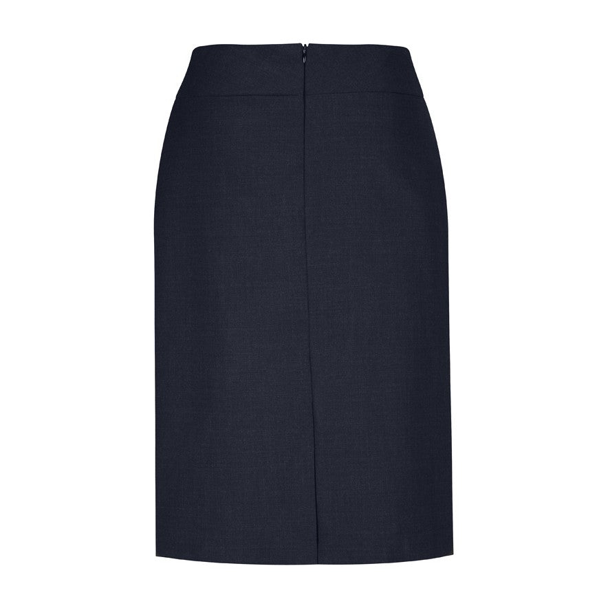 Biz Corporates Comfort Wool Stretch Womens Relaxed Fit Lined Skirt 24011 in Navy, view 2