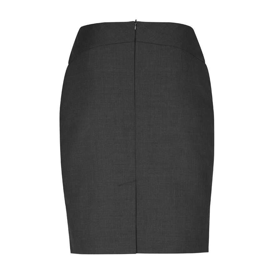 Biz Corporates Comfort Wool Stretch Womens Chevron Band Skirt 24014 in Charcoal, view 2